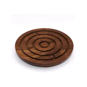 Jeu de puzzle et décoration de labyrinthe indien en bois fabriqué à la main