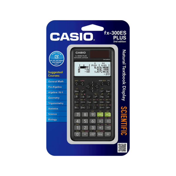 Casio fx-300ESPLUS2 2nd Edition, Calculatrice Scientifique Standard, Noir